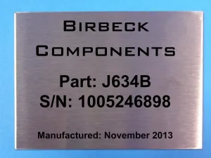 Engraved Stainless Steel Sign 100mm x 75mm