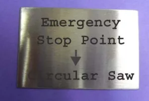 Engraved Stainless Steel Sign 150mm x 100mm