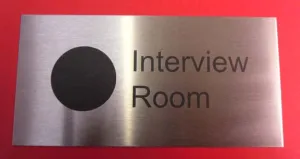 Engraved Stainless Steel Sign 200mm x 100mm