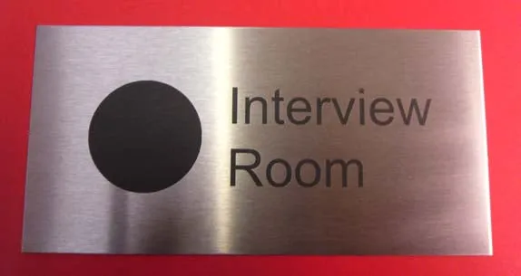 Engraved Stainless Steel Sign 200mm x 100mm