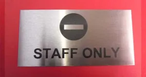 Engraved Stainless Steel Sign 300mm x 100mm