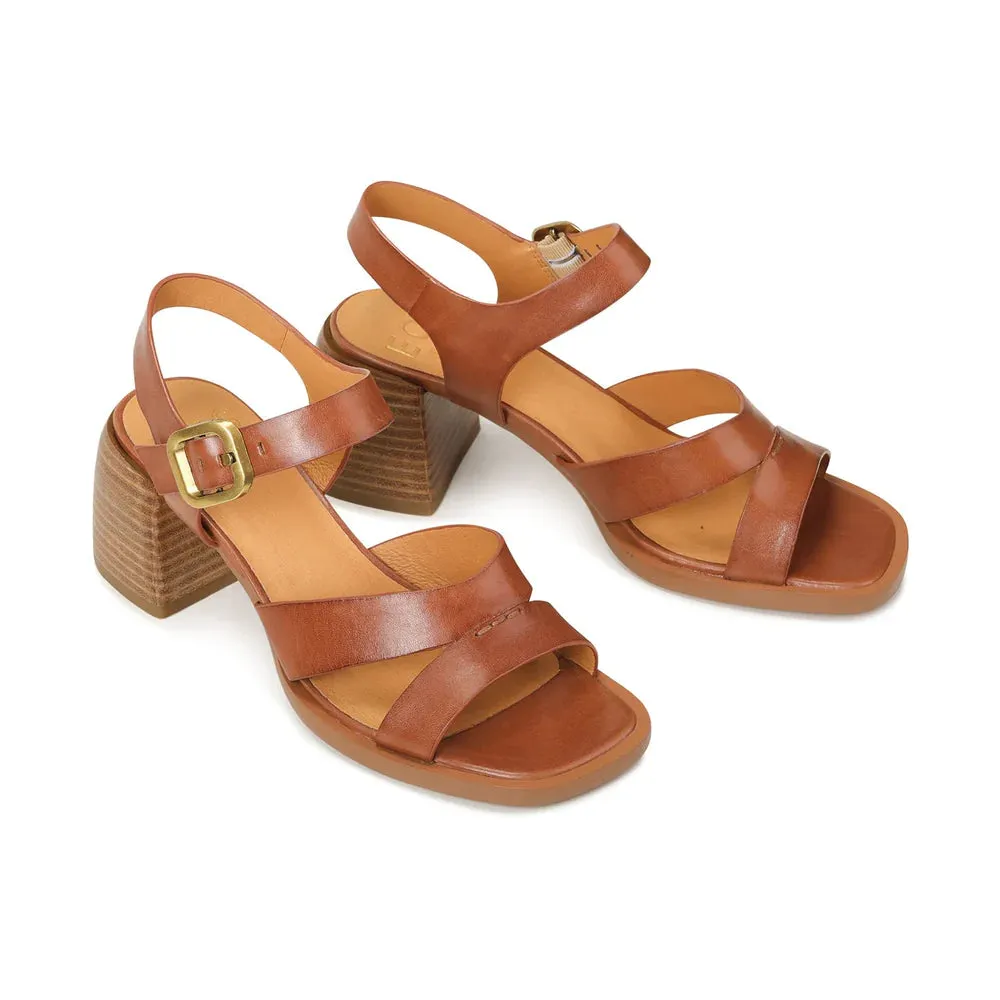 EOS Isoken Block Heel Sandal - Brandy