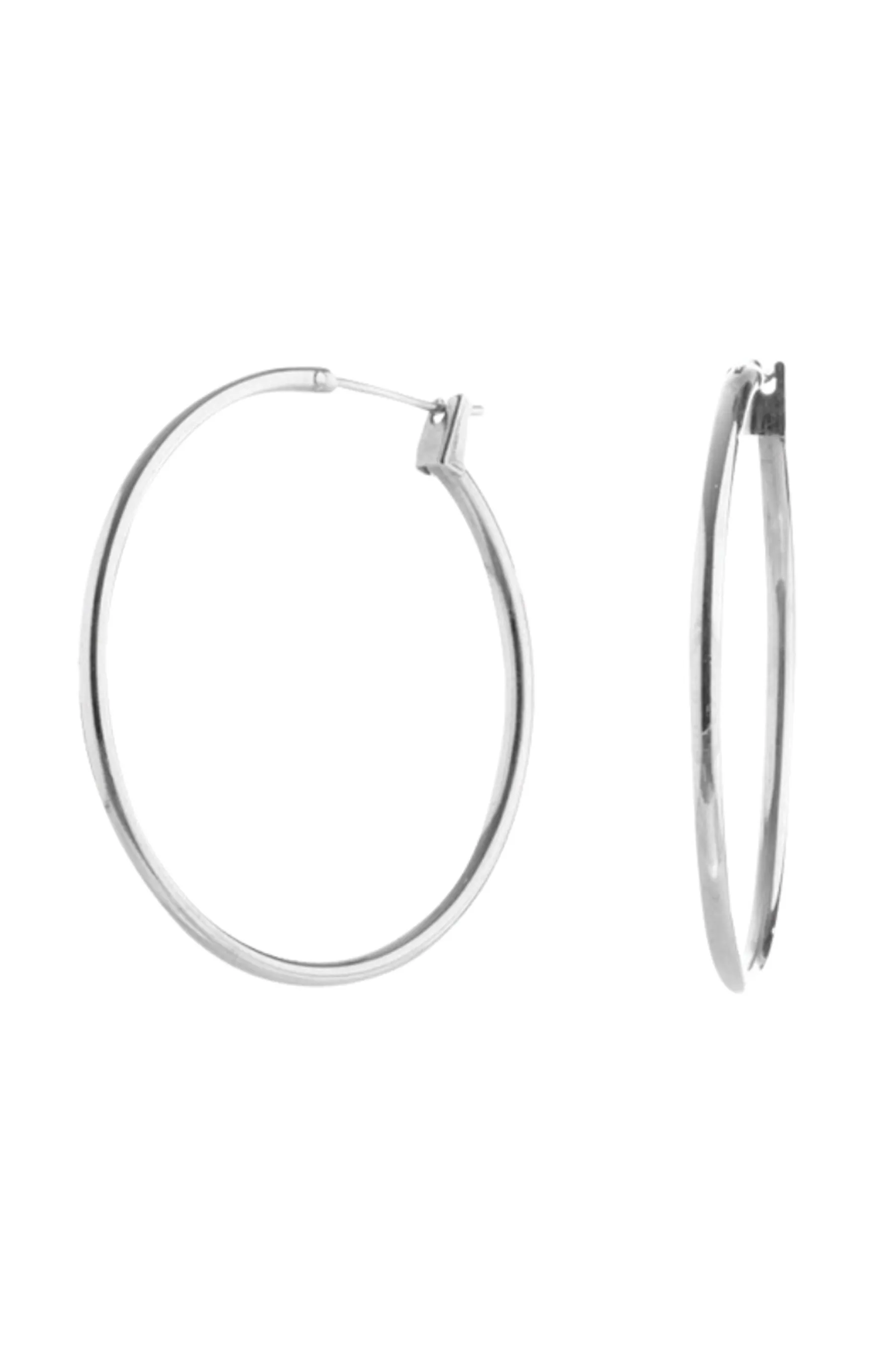 EURO 58121 Silver X-Large Click Hoop