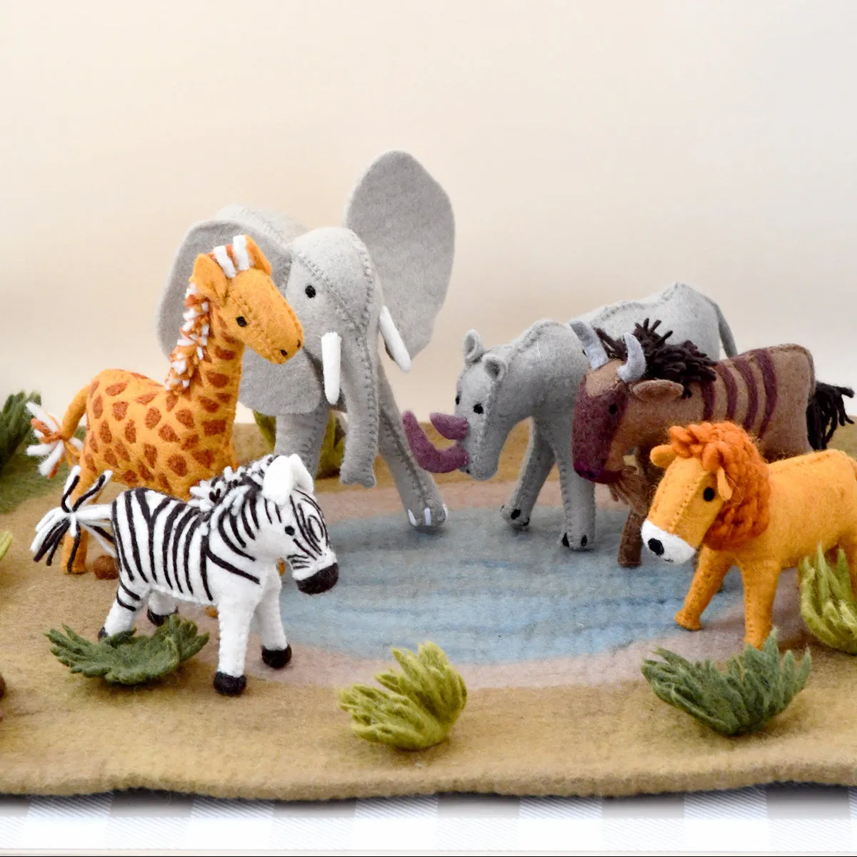 Felt Safari Animals Set of 6