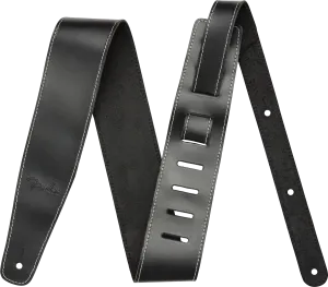Fender® Broken-In Leather Strap, Black 2.5"