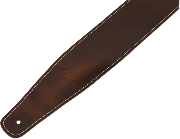 Fender® Broken-In Leather Strap, Brown 2.5"