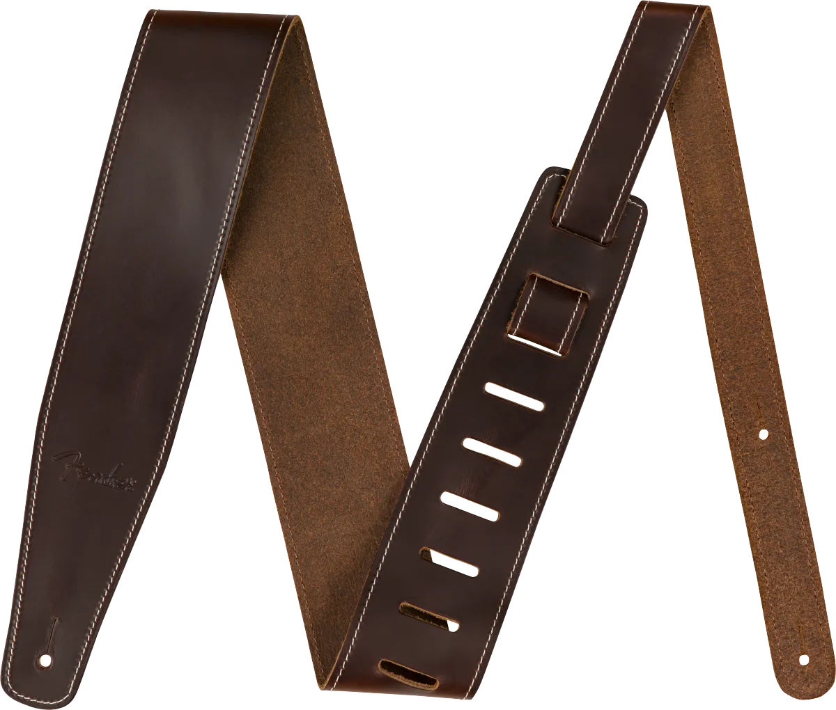 Fender® Broken-In Leather Strap, Brown 2.5"