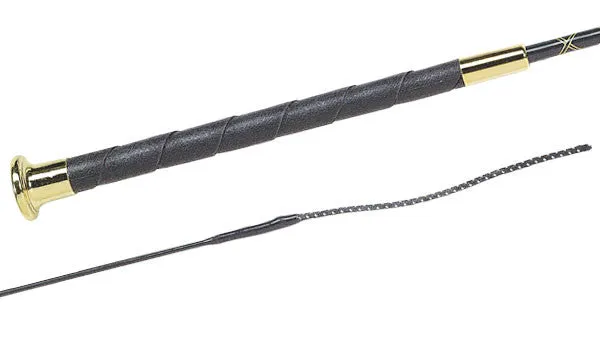Fleck 03608120 Economy Black and Gold Dressage Whip