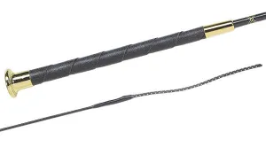 Fleck 03608120 Economy Black and Gold Dressage Whip