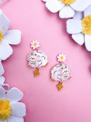 Fluffy the Sheep Earrings