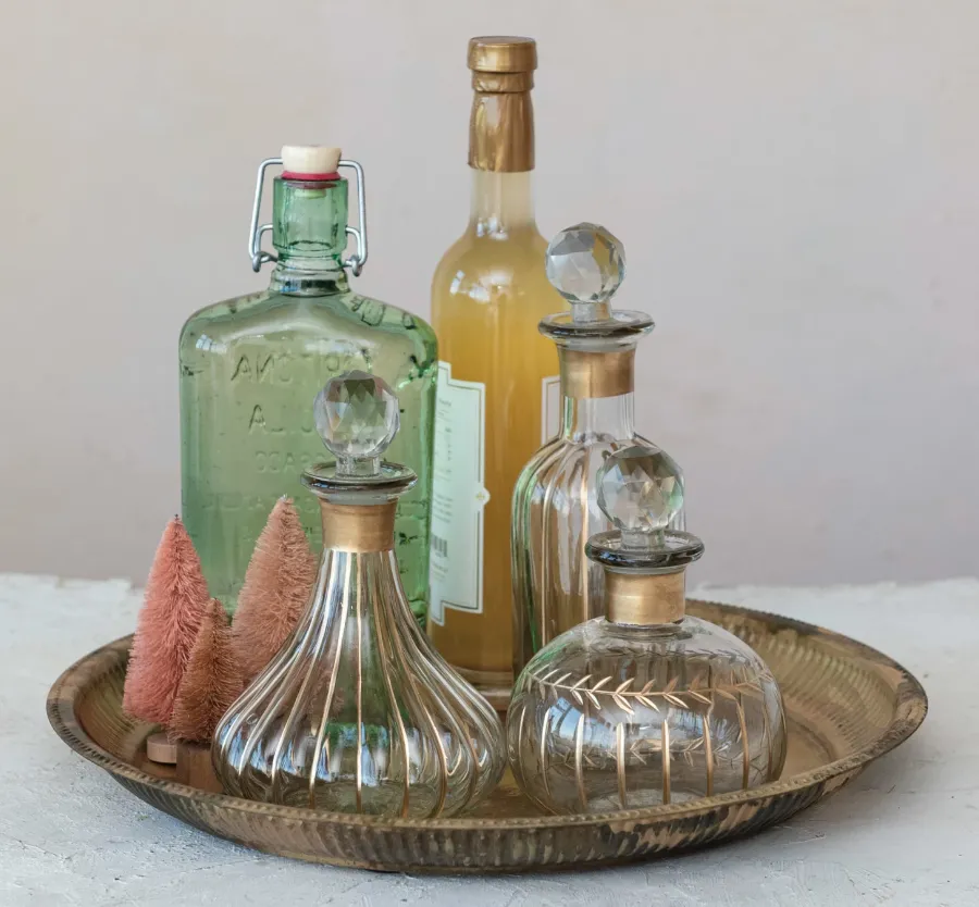Fluted Mini Decanter-- 12 oz. (In Store   Curbside Pick-up Only)