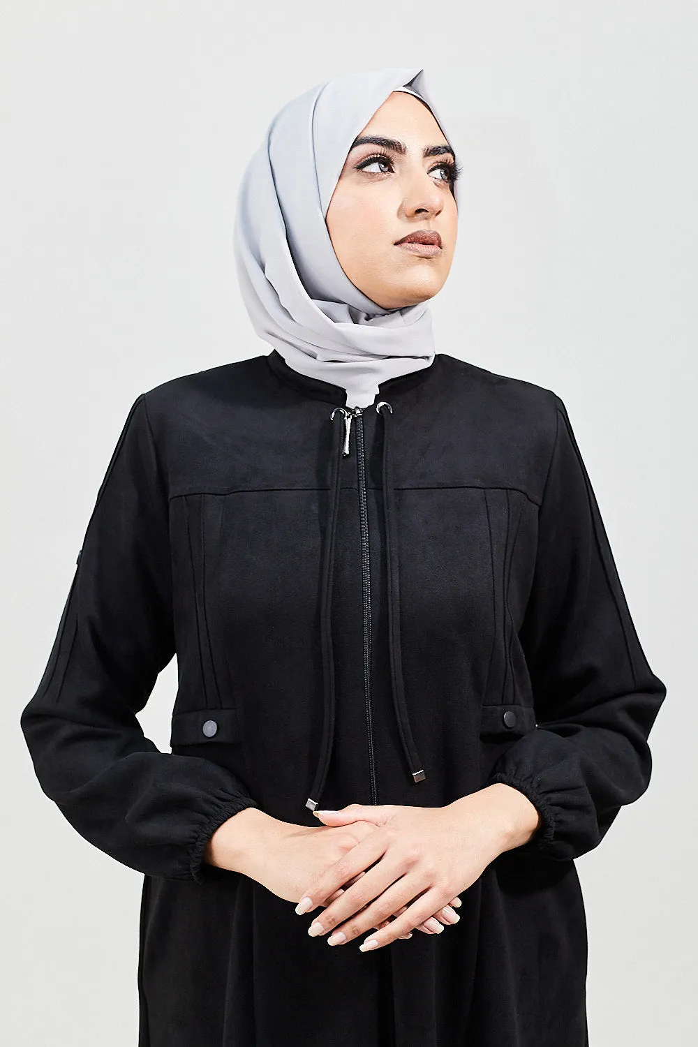 Garcelle Modest Velvet Turkish Jilbab | Black