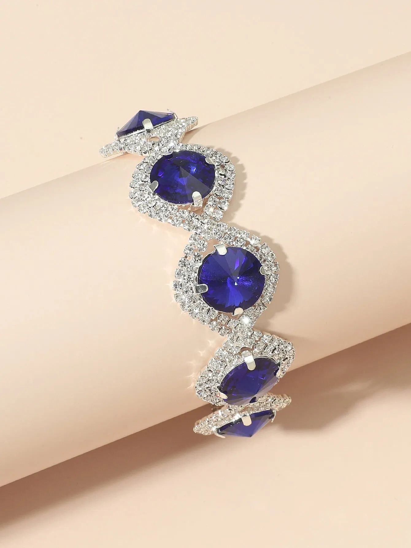Gemstone Decor Bracelet - Blue
