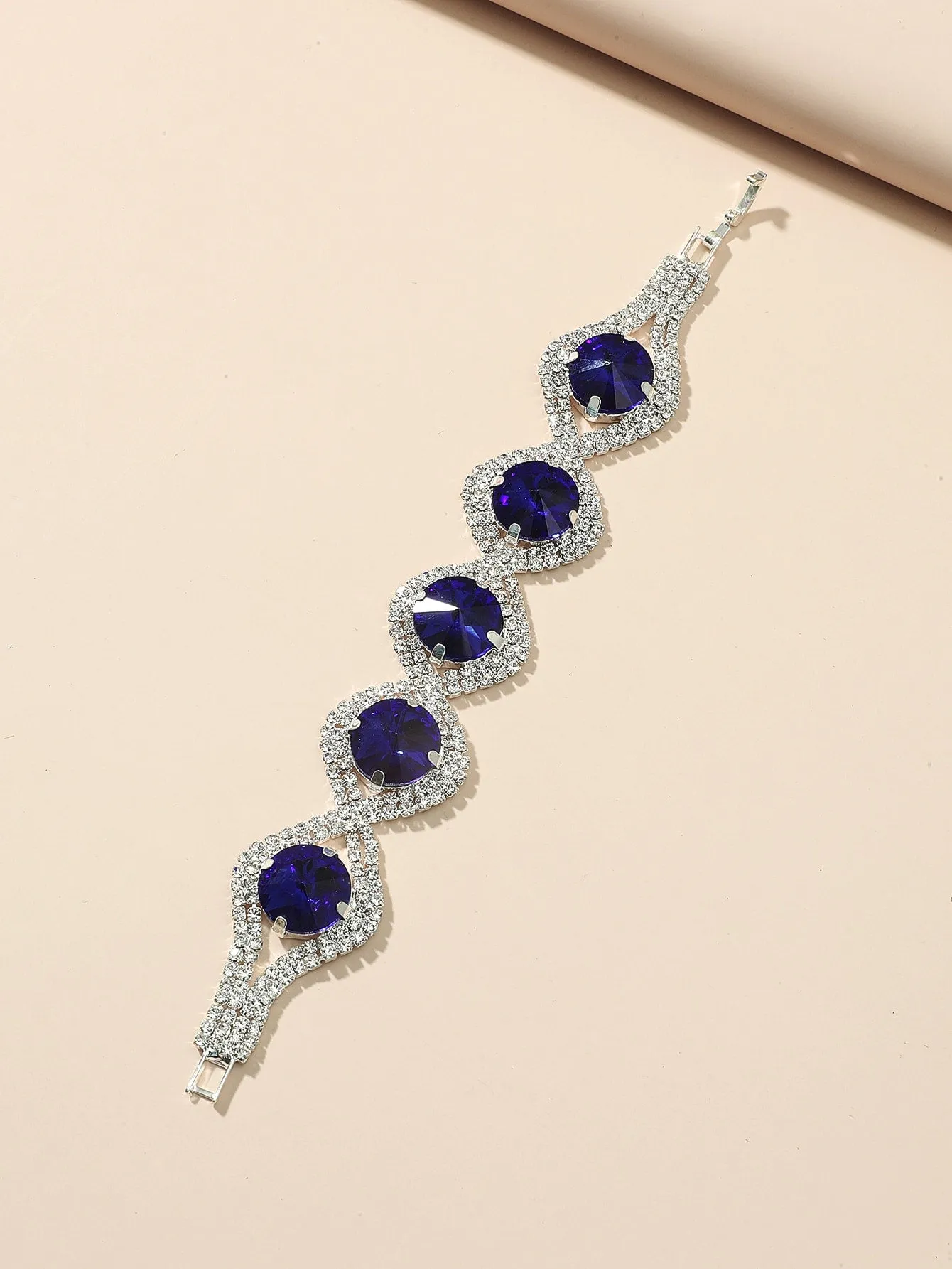 Gemstone Decor Bracelet - Blue