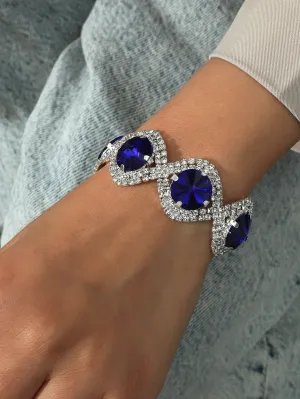 Gemstone Decor Bracelet - Blue