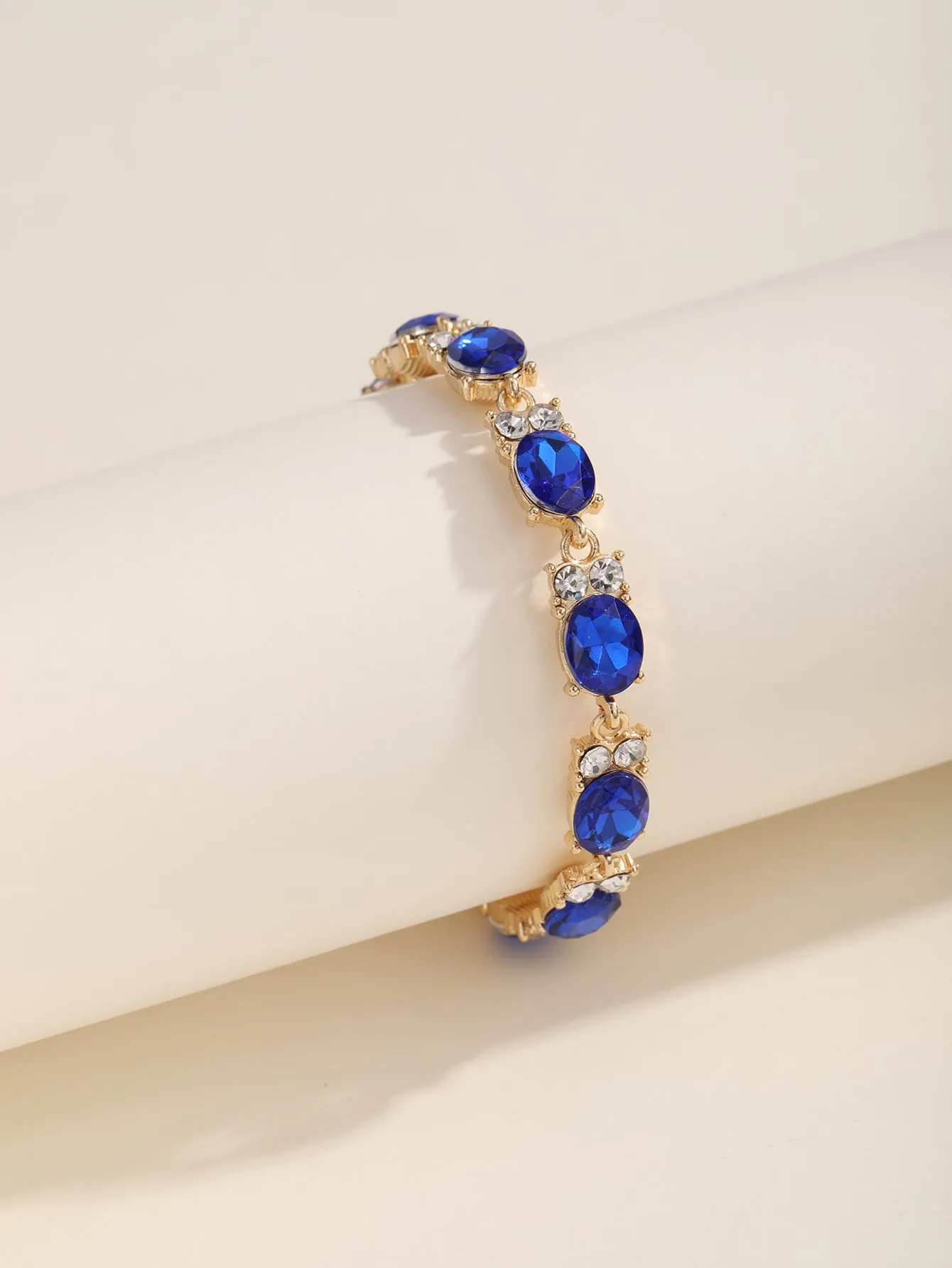 Gemstone Decor Bracelet - Royal Blue