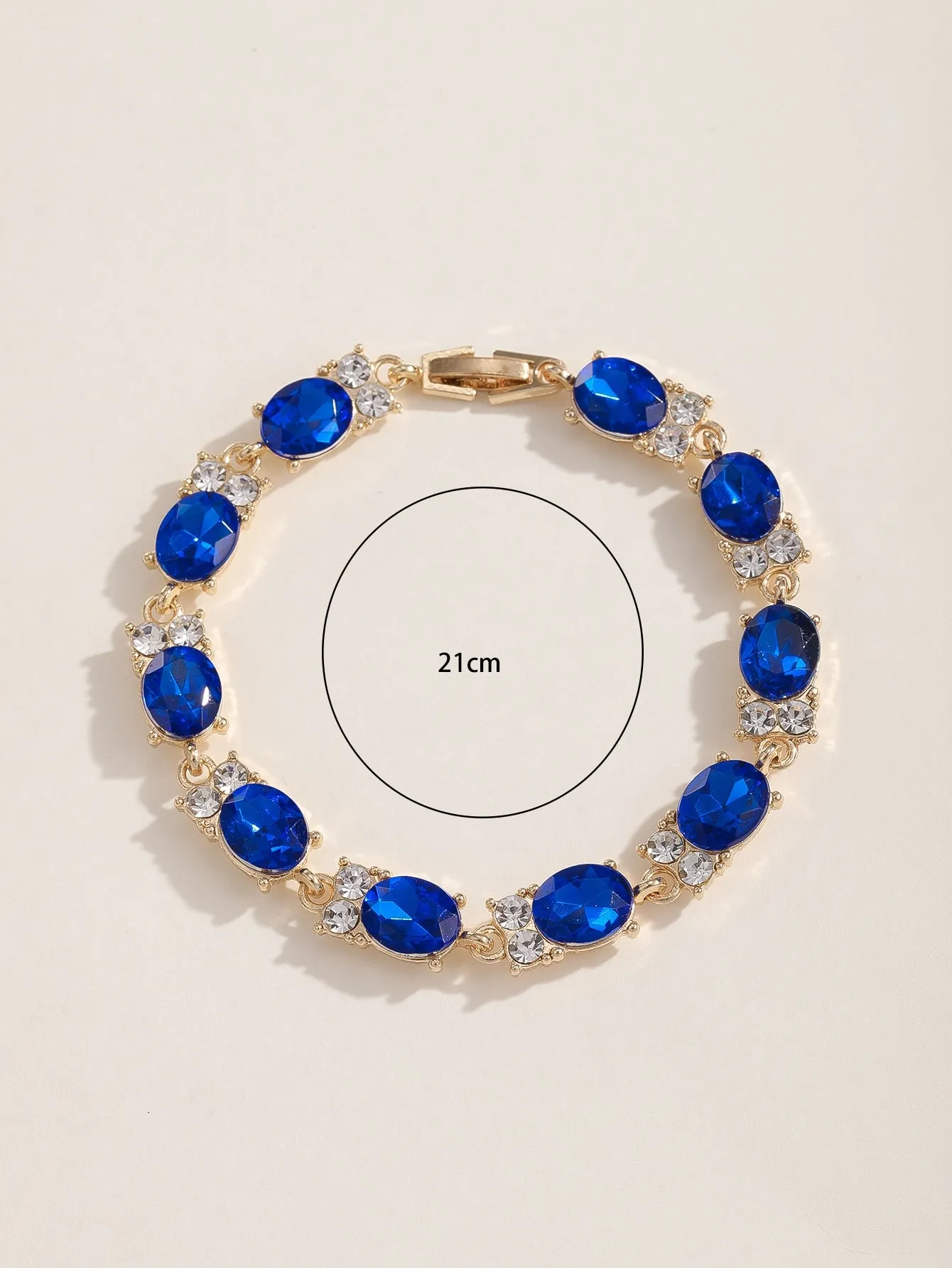 Gemstone Decor Bracelet - Royal Blue