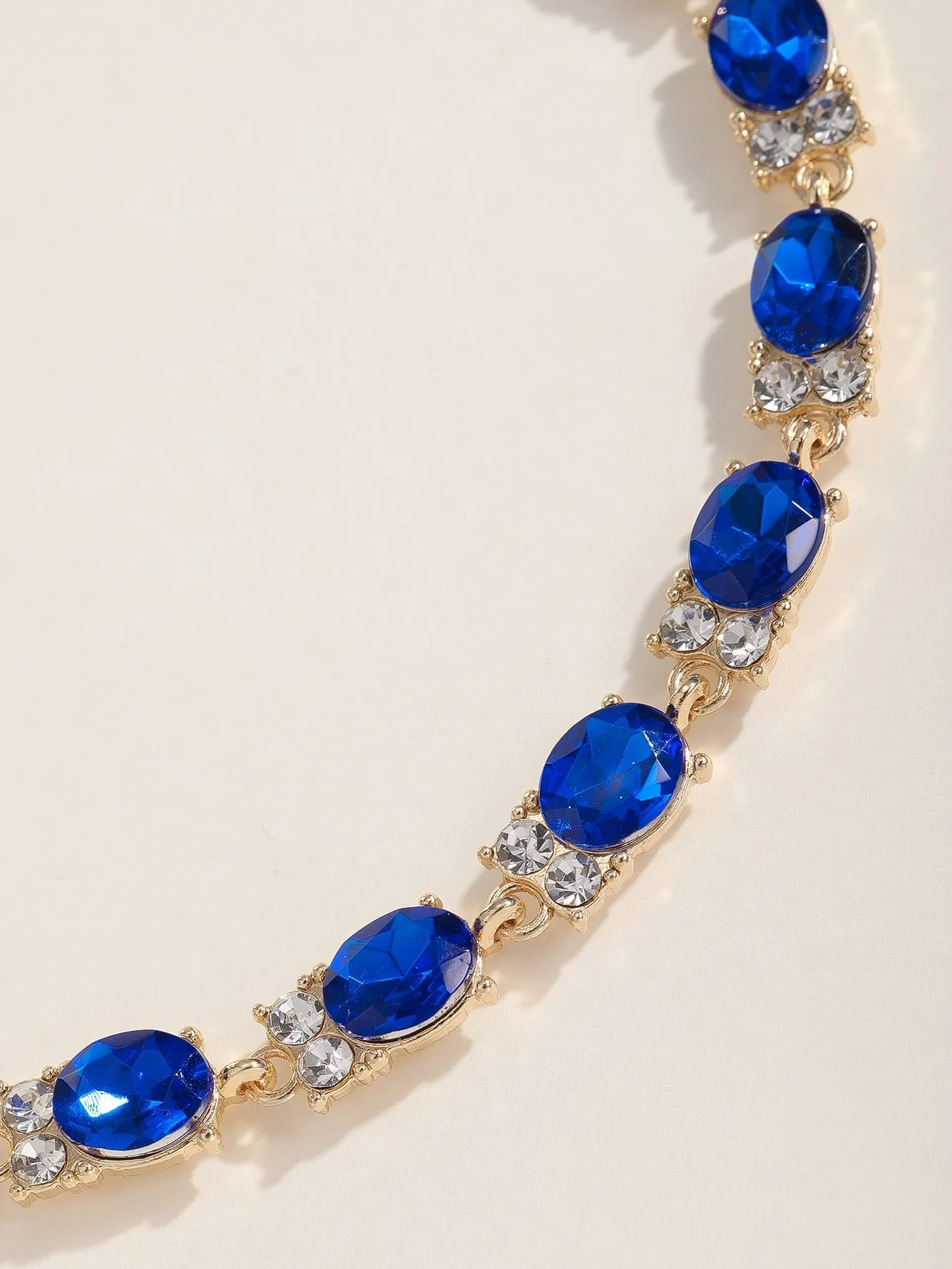 Gemstone Decor Bracelet - Royal Blue