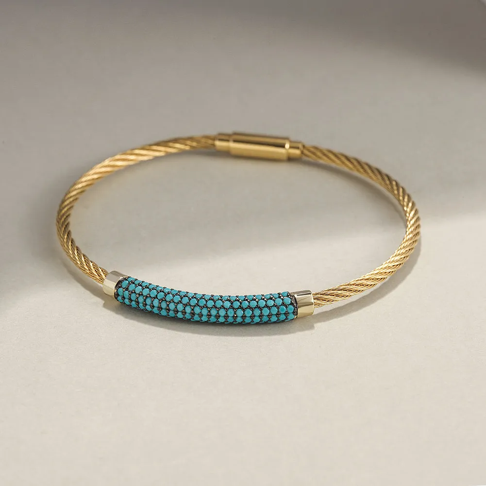 Gemstone Turquoise Bangle