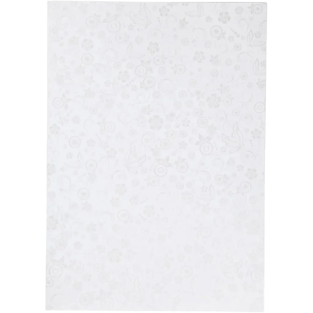 Glossy Paper Faint Silver Print Pattern Making Greeting Cards Invitations Crafts