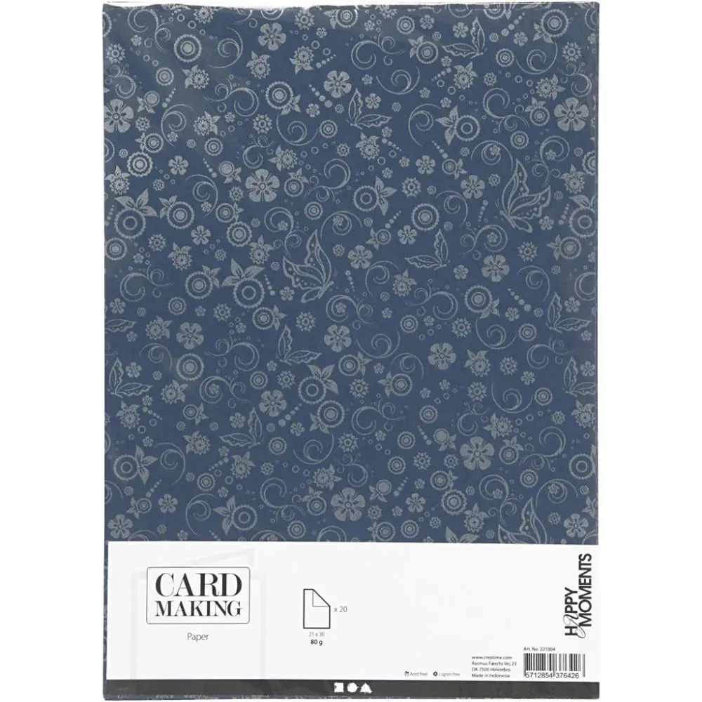 Glossy Paper Faint Silver Print Pattern Making Greeting Cards Invitations Crafts