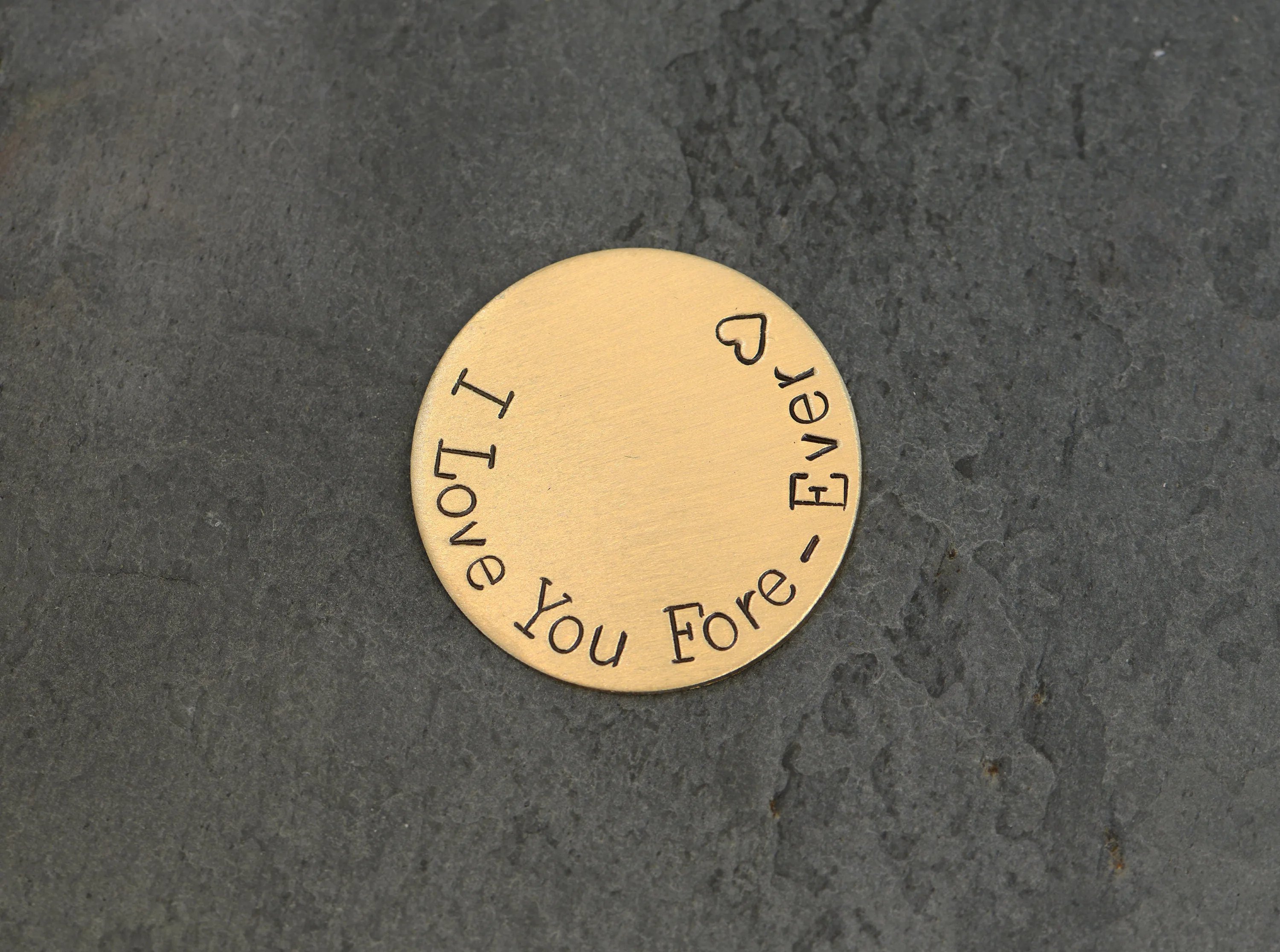 Golf ball marker for 8th and bronze anniversaries