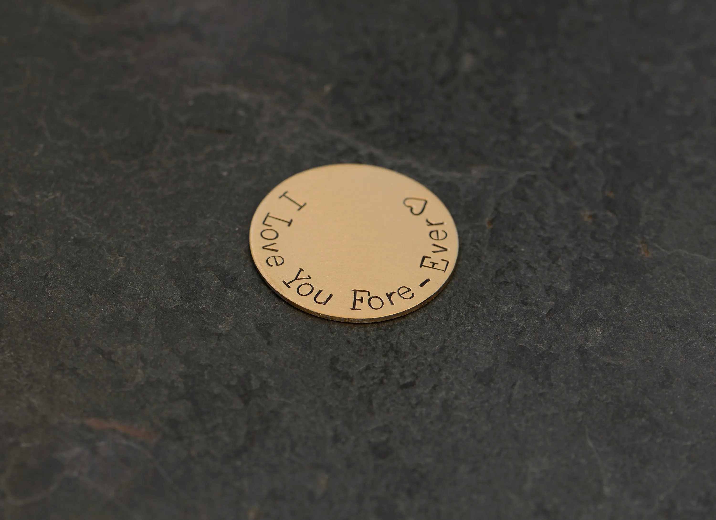 Golf ball marker for 8th and bronze anniversaries