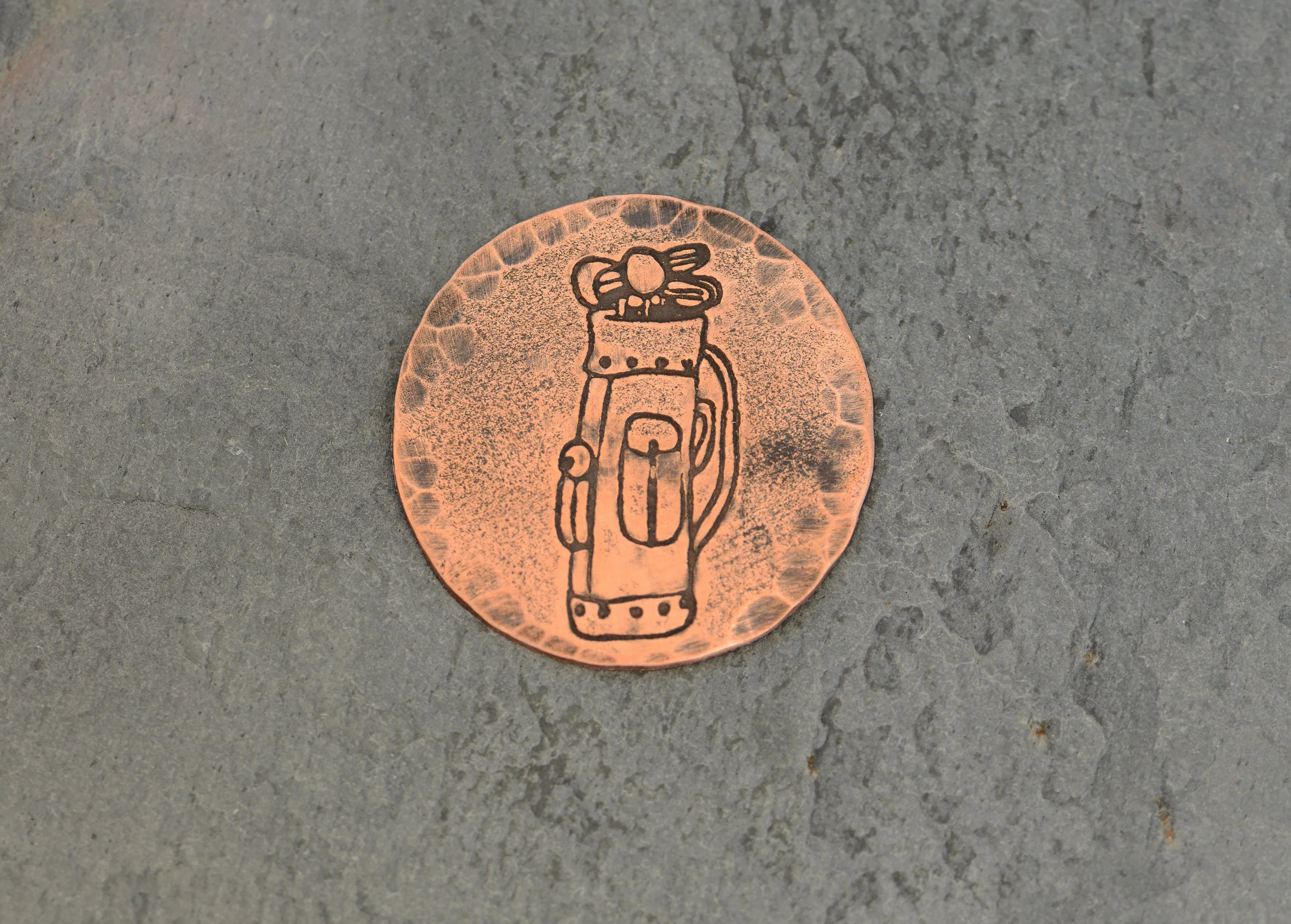 Golf Ball Marker for the Serious Golfer in Copper