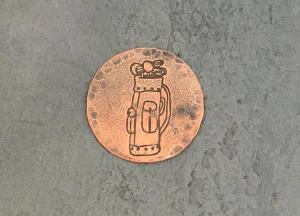 Golf Ball Marker for the Serious Golfer in Copper