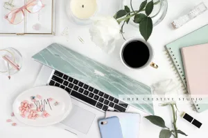 Green and Pink Workpace