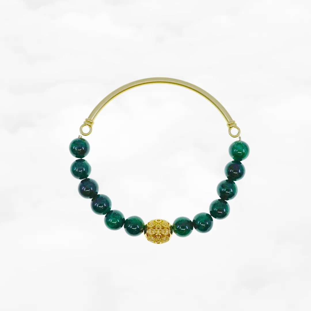 Half Bangle Green Jadeite Bracelet
