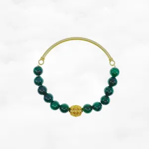 Half Bangle Green Jadeite Bracelet