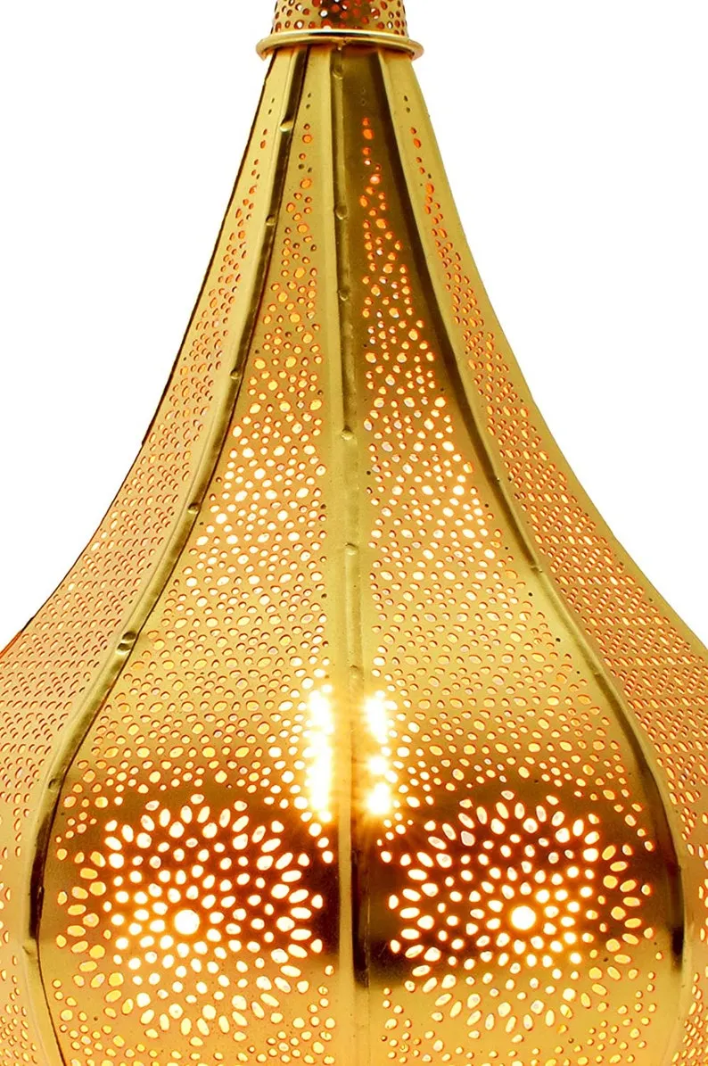 Handmade Moroccan Brass Table Lamp – Modern Small Table Lamp with Oriental Charm