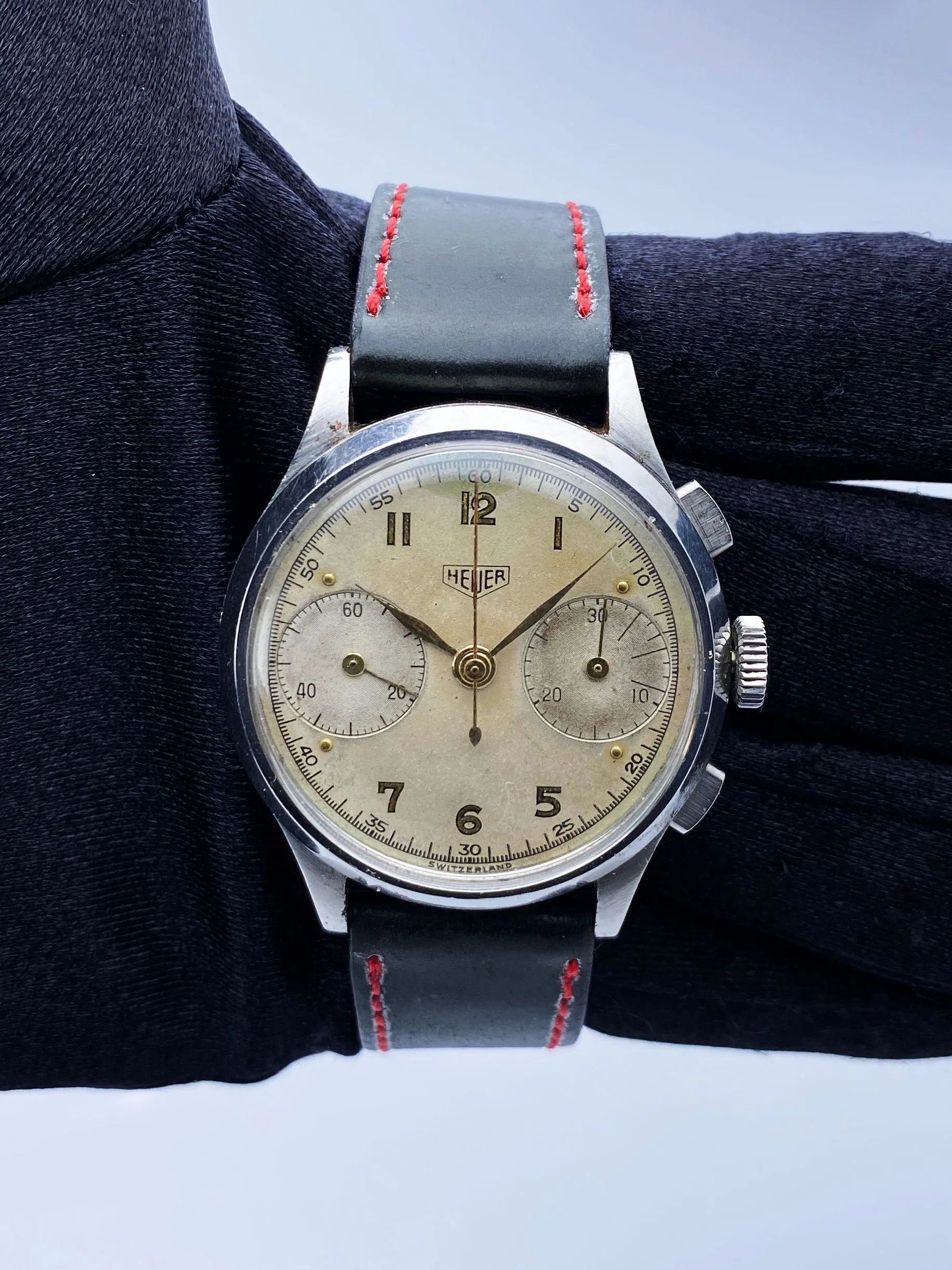 Heuer Vintage 1940s Chronograph Mens Watch