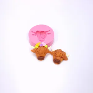highland cow head Silicone mold, highland cattle farm Multi Project Silicone Mold, Cow silicone mold NC085AB
