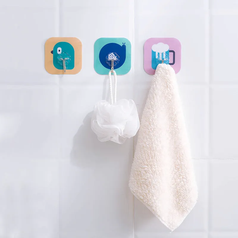 Homlly Animal Print Reusable Waterproof Wall Hooks(10pcs)