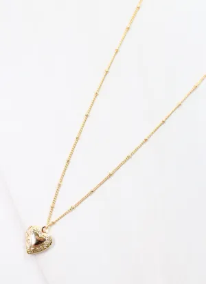 Houghton Heart Locket Necklace Gold