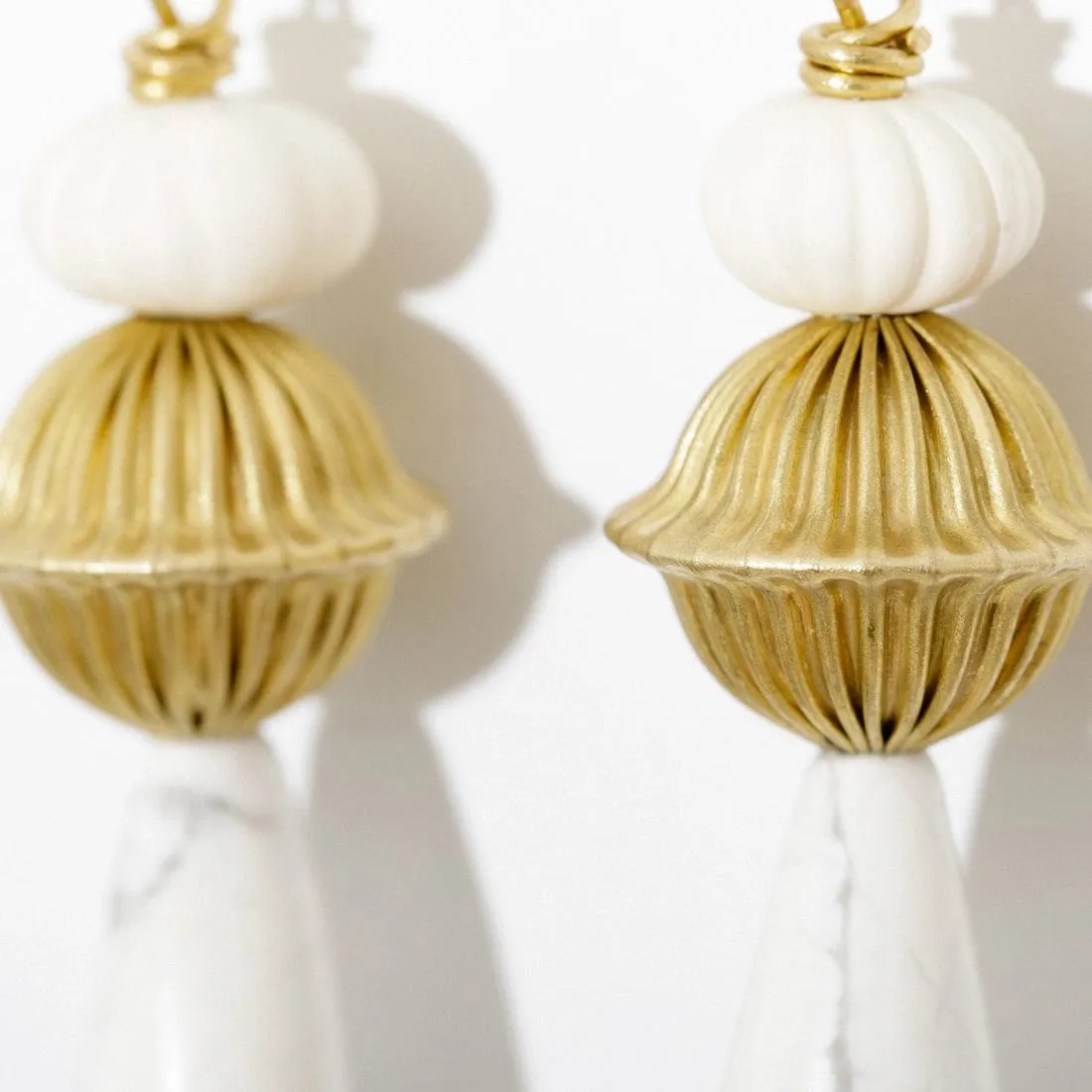 Howlite Retro Earrings