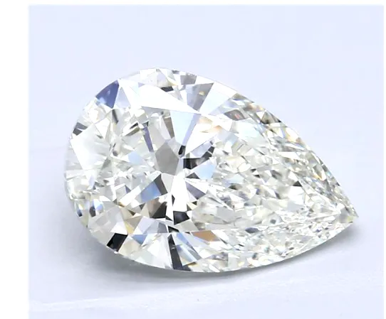 Huge 3.17 CT Diamond I Color VS2 Clarity Natural Pear Cut Loose GIA Certified