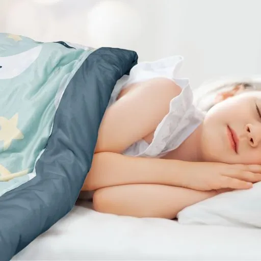 Jelly Bean Kids ADURA  Weighted Blanket - PINK & CHAMBRAY