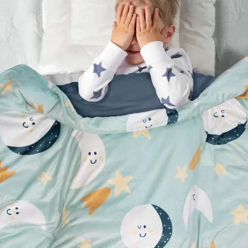 Jelly Bean Kids ADURA  Weighted Blanket - PINK & CHAMBRAY