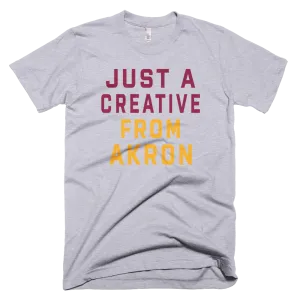 JUST A CREATIVE FROM AKRON | GREY WINE & GOLD T-Shirt