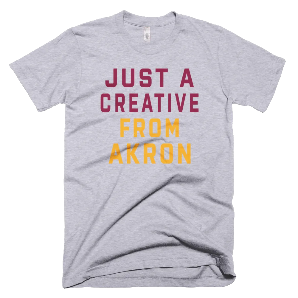 JUST A CREATIVE FROM AKRON | GREY WINE & GOLD T-Shirt