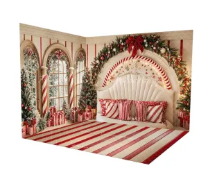 Kate Christmas Candy Cane Arch Headboard Room Set