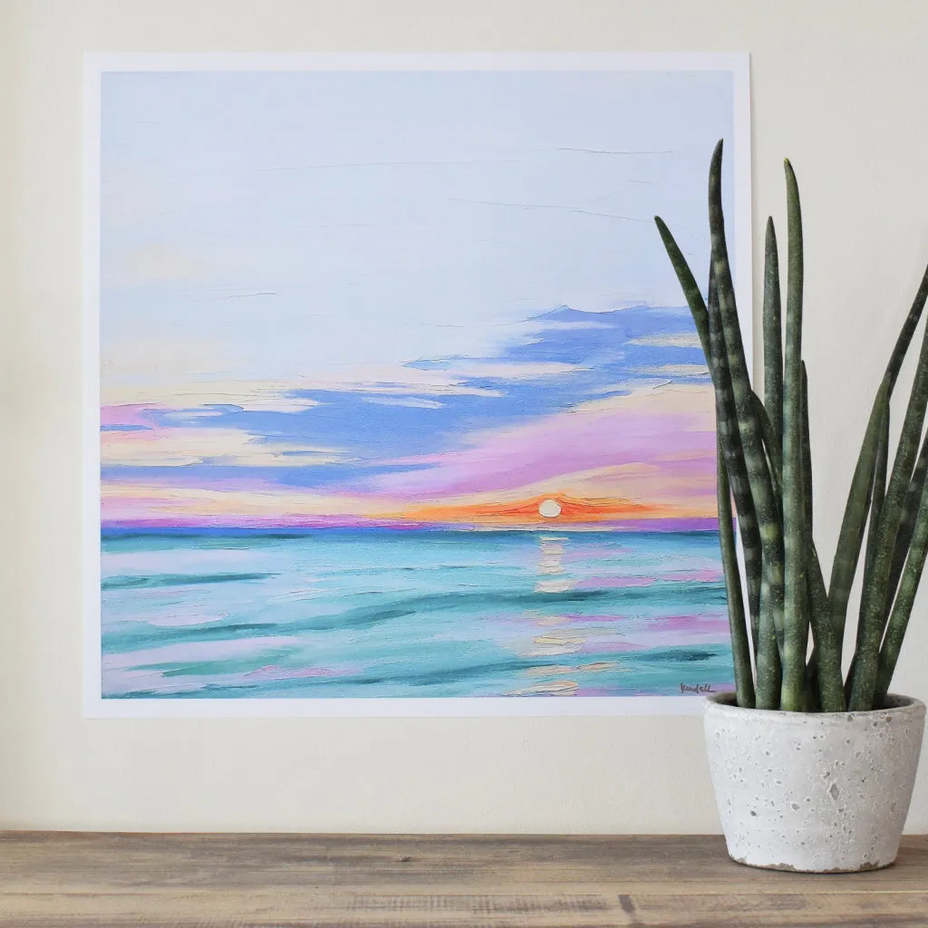 Kendall Kirk Print Evening on The Beach