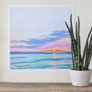 Kendall Kirk Print Evening on The Beach