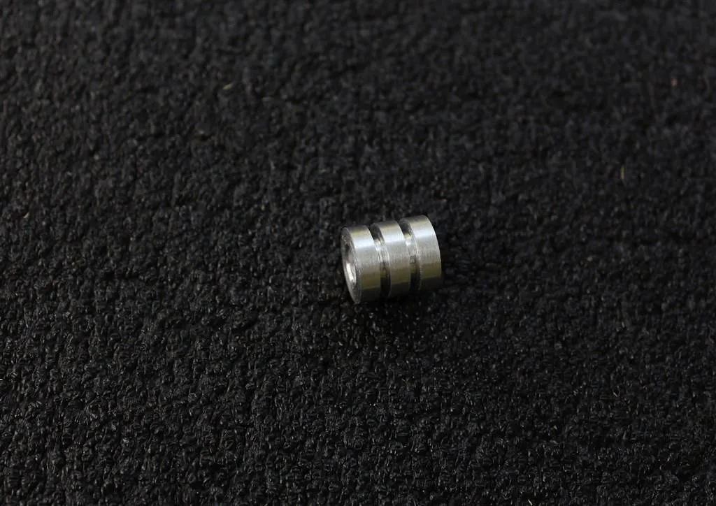 Large Aluminum Lanyard Bead With Two Grooves and a Free Paracord Lanyard