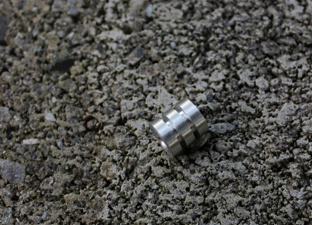 Large Aluminum Lanyard Bead With Two Grooves and a Free Paracord Lanyard