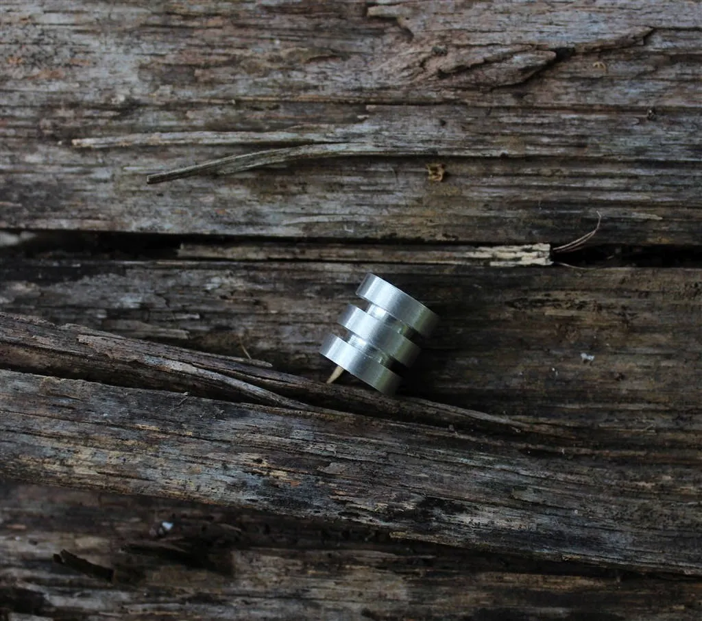 Large Aluminum Lanyard Bead With Two Grooves and a Free Paracord Lanyard