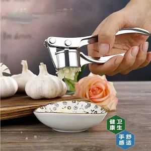 Large Stainless Steel Four-In-One Garlic Press